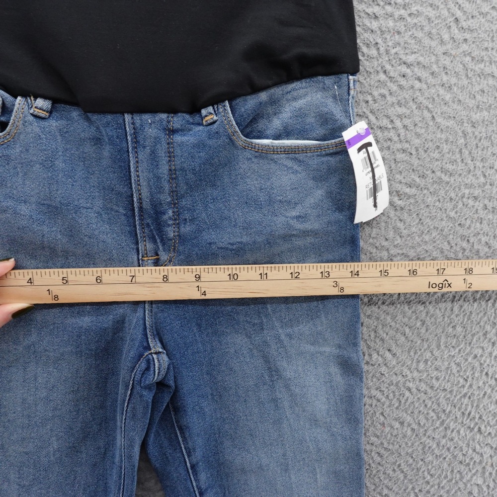 Good American Maternity Jeans Blue Denim Over Belly Stretch Size 00 24 NEW - Picture 8 of 14